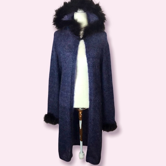 Neige Jackets & Blazers - Hooded Mohair Duster Cardigan